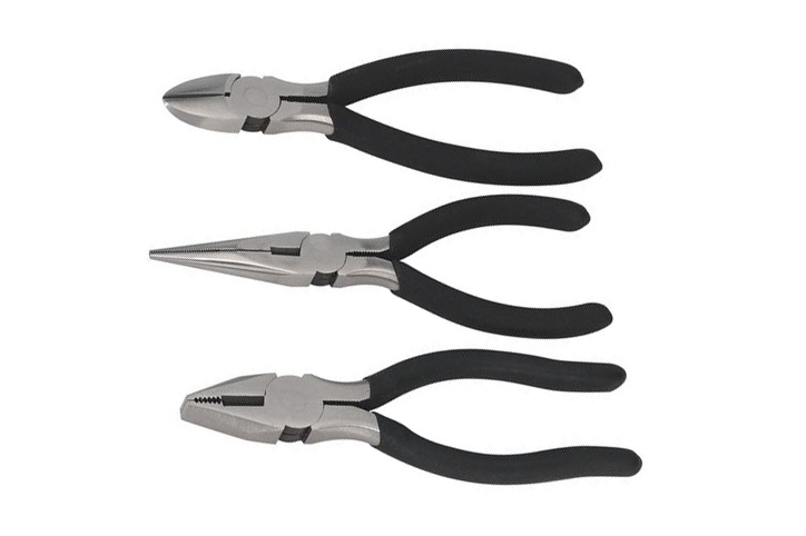 Set de cleste, 3 buc, cleste (combinata) / cleste cu nas lung
