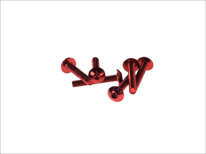 Bolt/Surub (en) allen flat (M5x30, culoare rosu, 6 buc)