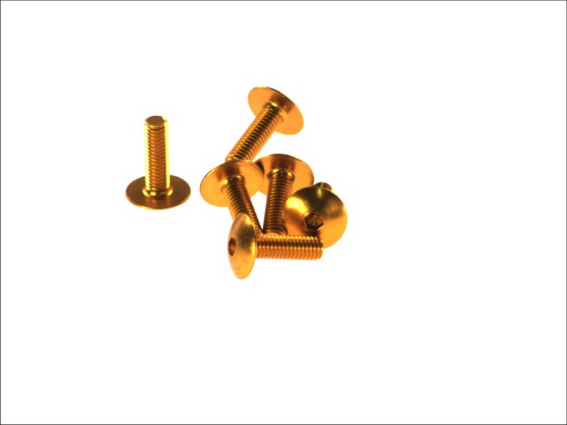 Bolt/Surub (en) allen flat (M6x20, culoare auriu, 6 buc)