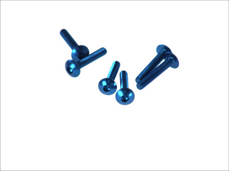 Bolt/Surub (en) allen flat (M5x30, culoare albastru, 6 buc)