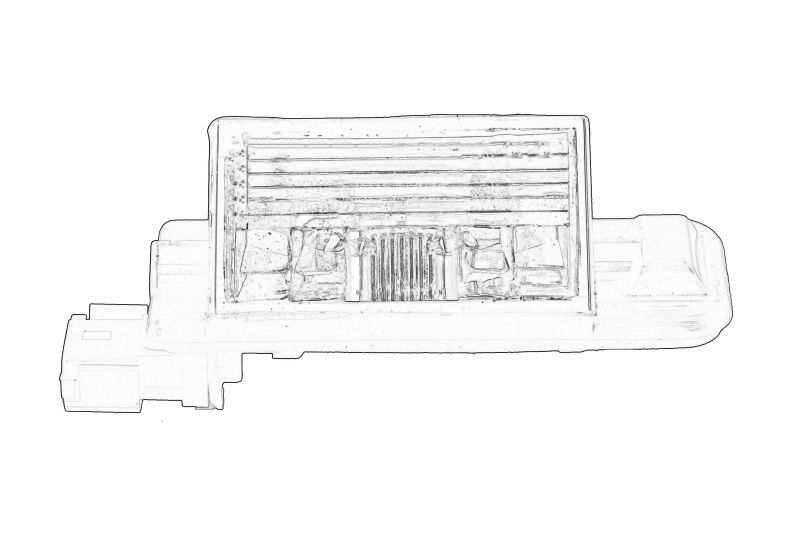 Lampa numar inmatriculare dreapta/stanga originala