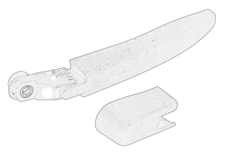 Bratul / capacul stergatorului spate original