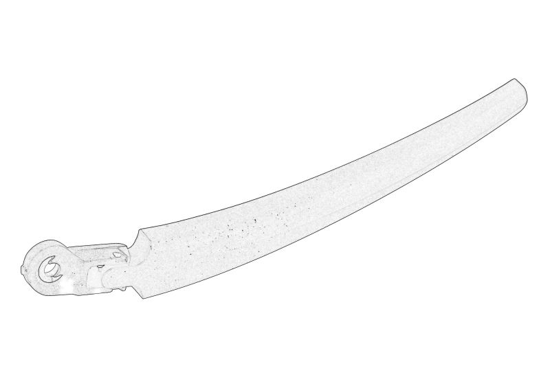 Bratul / capacul stergatorului spate (cu scut) original