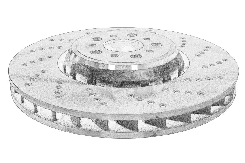 Disc de frana din doua piese fata dreapta original